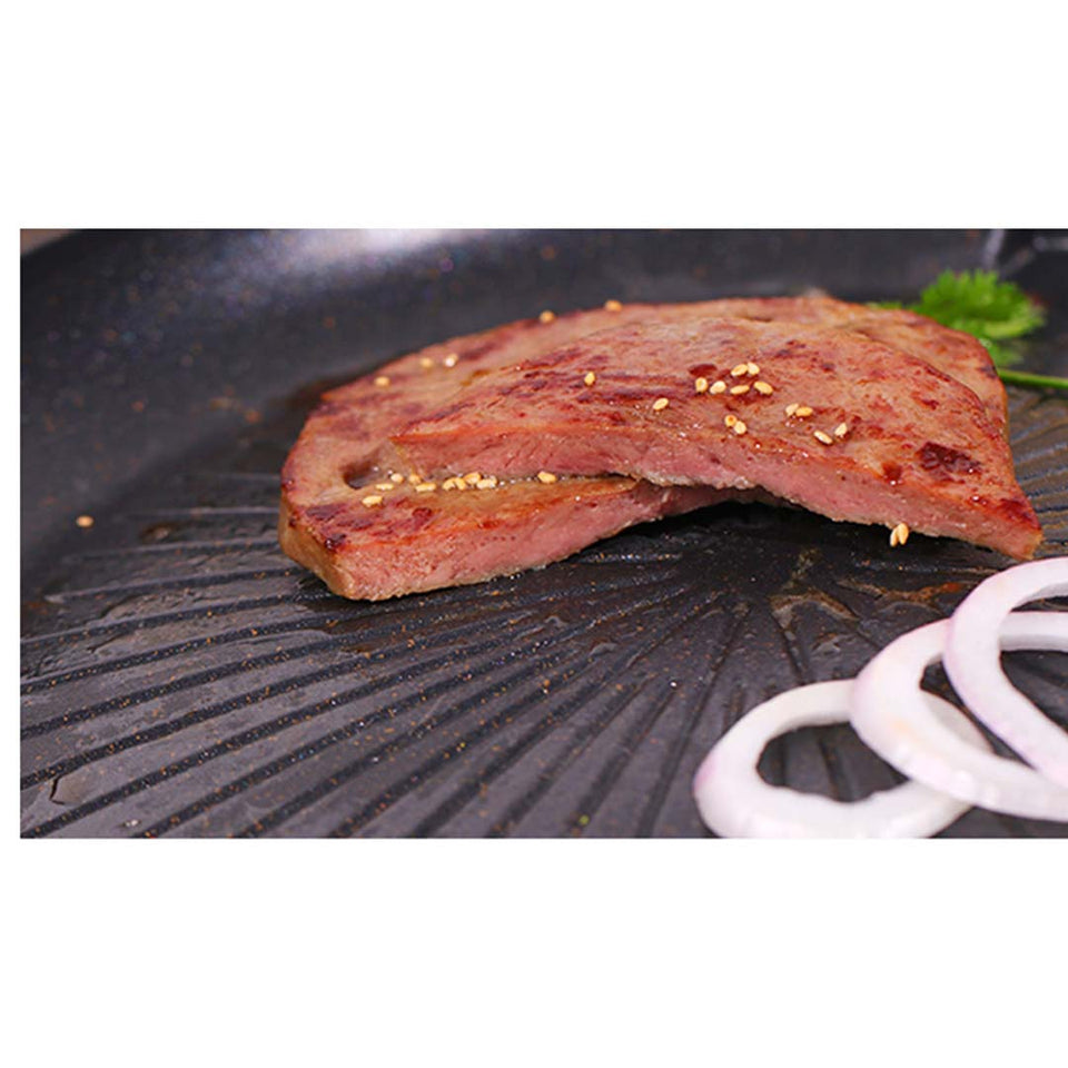SOGA Non Stick Stone Coated Korean BBQ Grill Plate Round