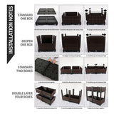SOGA 2X 160cm Raised Planter Box Vegetable Herb Flower Outdoor Plastic Plants Garden Bed Deepen