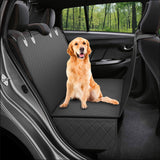 SOGA 2X 600D Oxford Cloth Waterproof Dog Car Cover Back Seat Protector Hammock Non-Slip Pet Mat Black