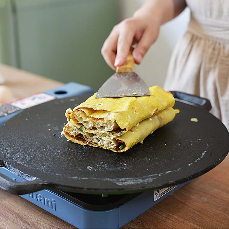 SOGA 2x Cast Iron Induction Crepes Pan Baking Cookie Pancake Pizza Bakeware