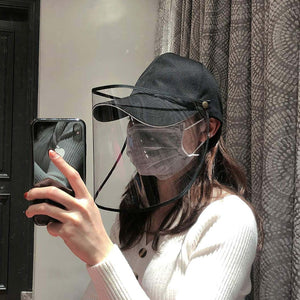 4X Outdoor Protection Hat Anti-Fog Pollution Dust Saliva Protective Cap Full Face Shield Cover Adult White