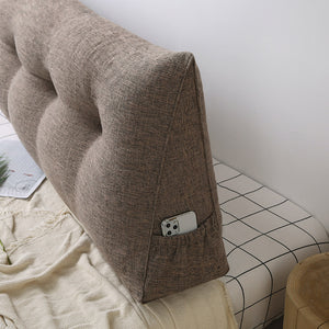 SOGA 150cm Coffee Triangular Wedge Bed Pillow Headboard Backrest Bedside Tatami Cushion Home Decor