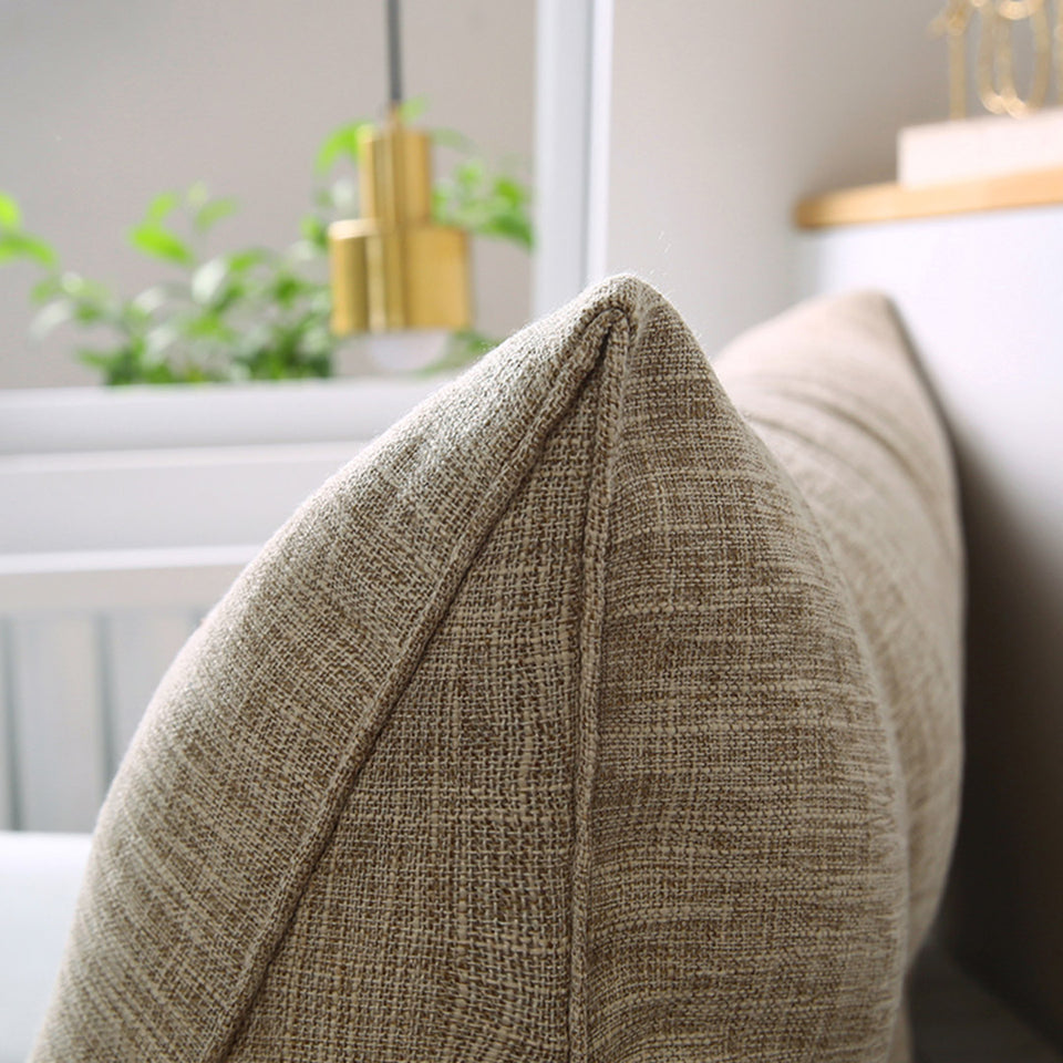 SOGA 100cm Beige Triangular Wedge Bed Pillow Headboard Backrest Bedside Tatami Cushion Home Decor