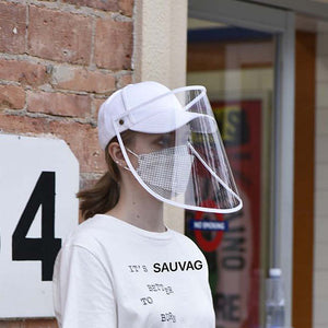4X Outdoor Protection Hat Anti-Fog Pollution Dust Saliva Protective Cap Full Face Shield Cover Adult White