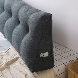 SOGA 4X 150cm Dark Grey Triangular Wedge Bed Pillow Headboard Backrest Bedside Tatami Cushion Home Decor