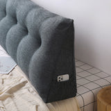 SOGA 2X 100cm Dark Grey Triangular Wedge Bed Pillow Headboard Backrest Bedside Tatami Cushion Home Decor