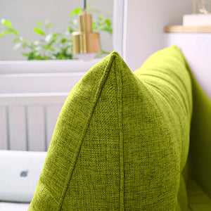 SOGA 2X 180cm Green Triangular Wedge Bed Pillow Headboard Backrest Bedside Tatami Cushion Home Decor