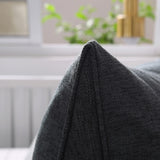 SOGA 2X 100cm Dark Grey Triangular Wedge Bed Pillow Headboard Backrest Bedside Tatami Cushion Home Decor