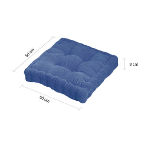 SOGA 4X Blue Square Cushion Soft Leaning Plush Backrest Throw Seat Pillow Home Office Decor