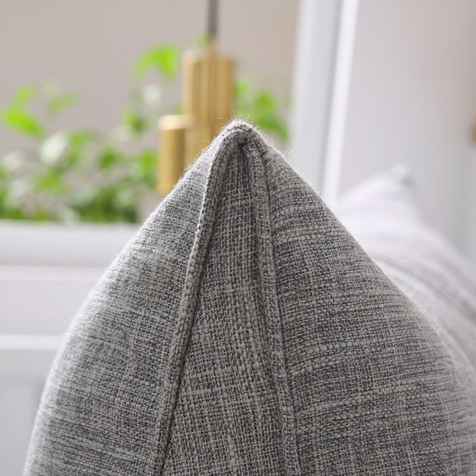 SOGA 2X 120cm Silver Triangular Wedge Bed Pillow Headboard Backrest Bedside Tatami Cushion Home Decor