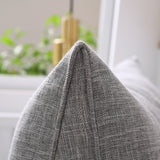 SOGA 2X 120cm Silver Triangular Wedge Bed Pillow Headboard Backrest Bedside Tatami Cushion Home Decor