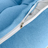 SOGA 4X 45cm Blue Triangular Wedge Lumbar Pillow Headboard Backrest Sofa Bed Cushion Home Decor