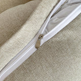 SOGA 45cm White Triangular Wedge Lumbar Pillow Headboard Backrest Sofa Bed Cushion Home Decor