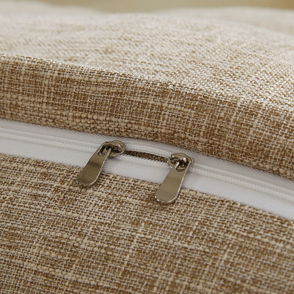 SOGA 2X 100cm Beige Triangular Wedge Bed Pillow Headboard Backrest Bedside Tatami Cushion Home Decor