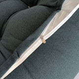 SOGA 45cm Grey Triangular Wedge Lumbar Pillow Headboard Backrest Sofa Bed Cushion Home Decor