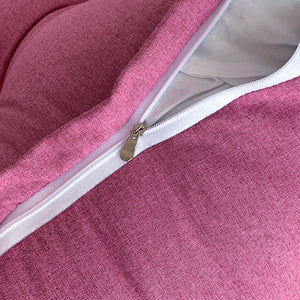 SOGA 2X 60cm Magenta Triangular Wedge Lumbar Pillow Headboard Backrest Sofa Bed Cushion Home Decor