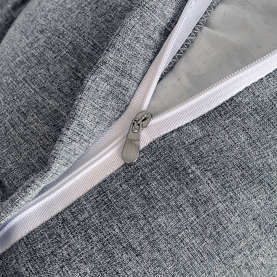 SOGA 45cm Silver Triangular Wedge Lumbar Pillow Headboard Backrest Sofa Bed Cushion Home Decor
