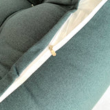 SOGA 45cm Green Triangular Wedge Lumbar Pillow Headboard Backrest Sofa Bed Cushion Home Decor