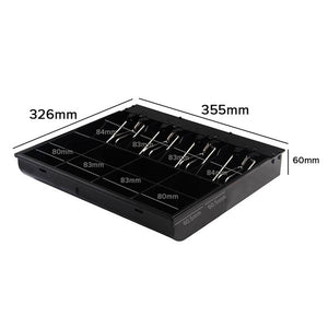 SOGA Black Heavy Duty Cash Drawer Manual 4 Bills 8 Coins Cheque Slot Tray Pos 410