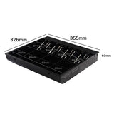 SOGA Black Heavy Duty Cash Drawer Manual 4 Bills 8 Coins Cheque Slot Tray Pos 410