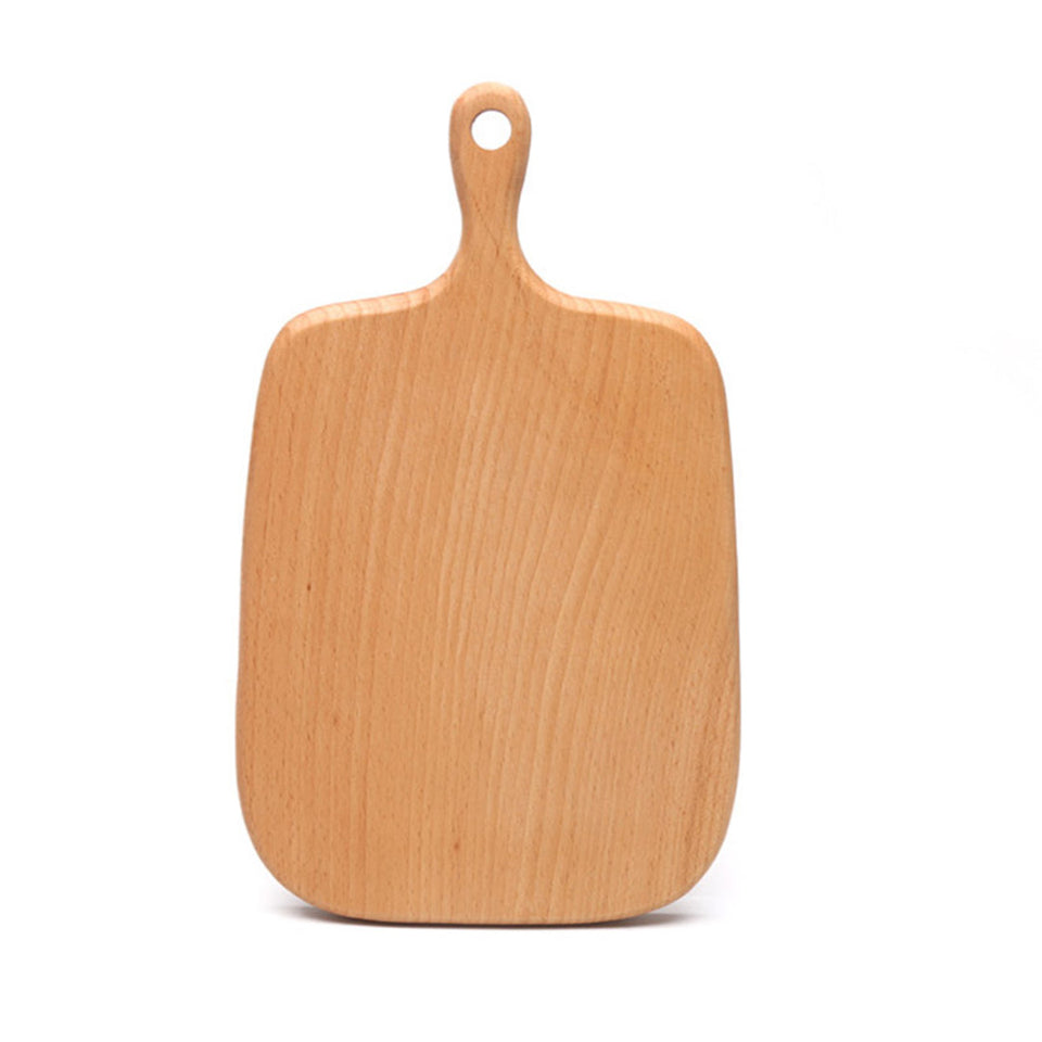 SOGA 2X 26cm Brown Rectangle Wooden Serving Tray Chopping Board Paddle with Handle Home Decor