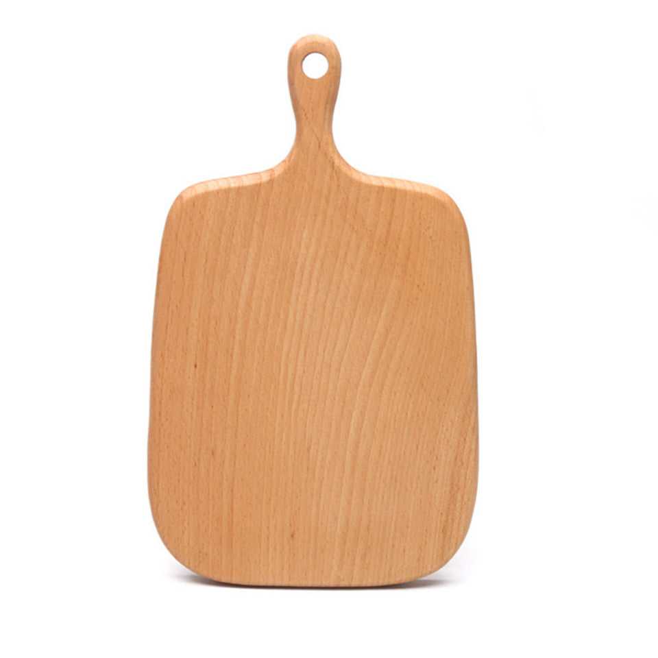 SOGA 33cm Brown Rectangle Wooden Serving Tray Chopping Board Paddle with Handle Home Decor