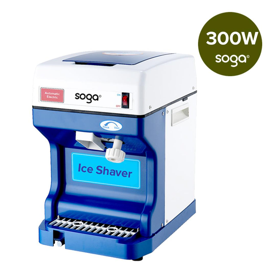 SOGA Ice Shaver Commercial Electric Stainless Steel Ice Crusher Slicer Machine 120KG/h
