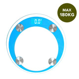 SOGA 180kg Digital Fitness Weight Bathroom Gym Body Glass LCD Electronic Scales Blue