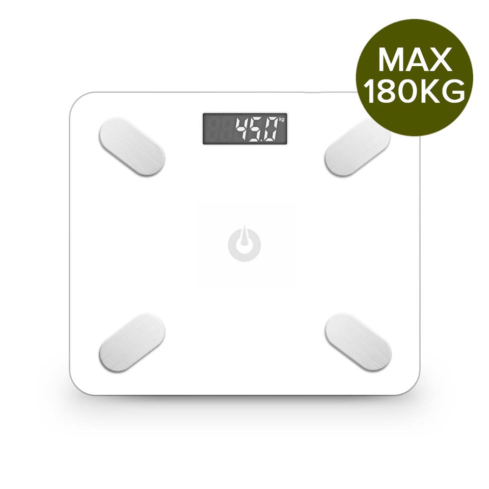 SOGA Wireless Bluetooth Digital Body Fat Scale Bathroom Weighing Scales Health Analyzer Weight White