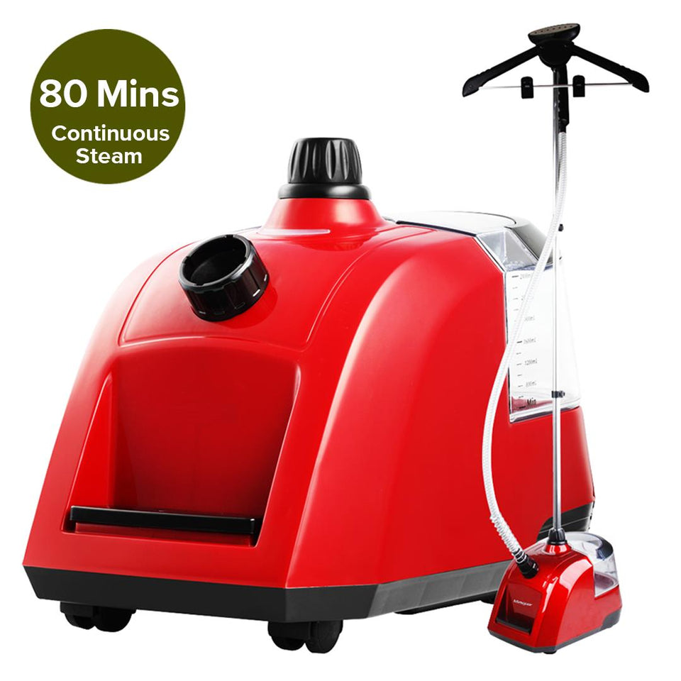 SOGA Garment Steamer Portable Cleaner Steam Iron 80MINS Red