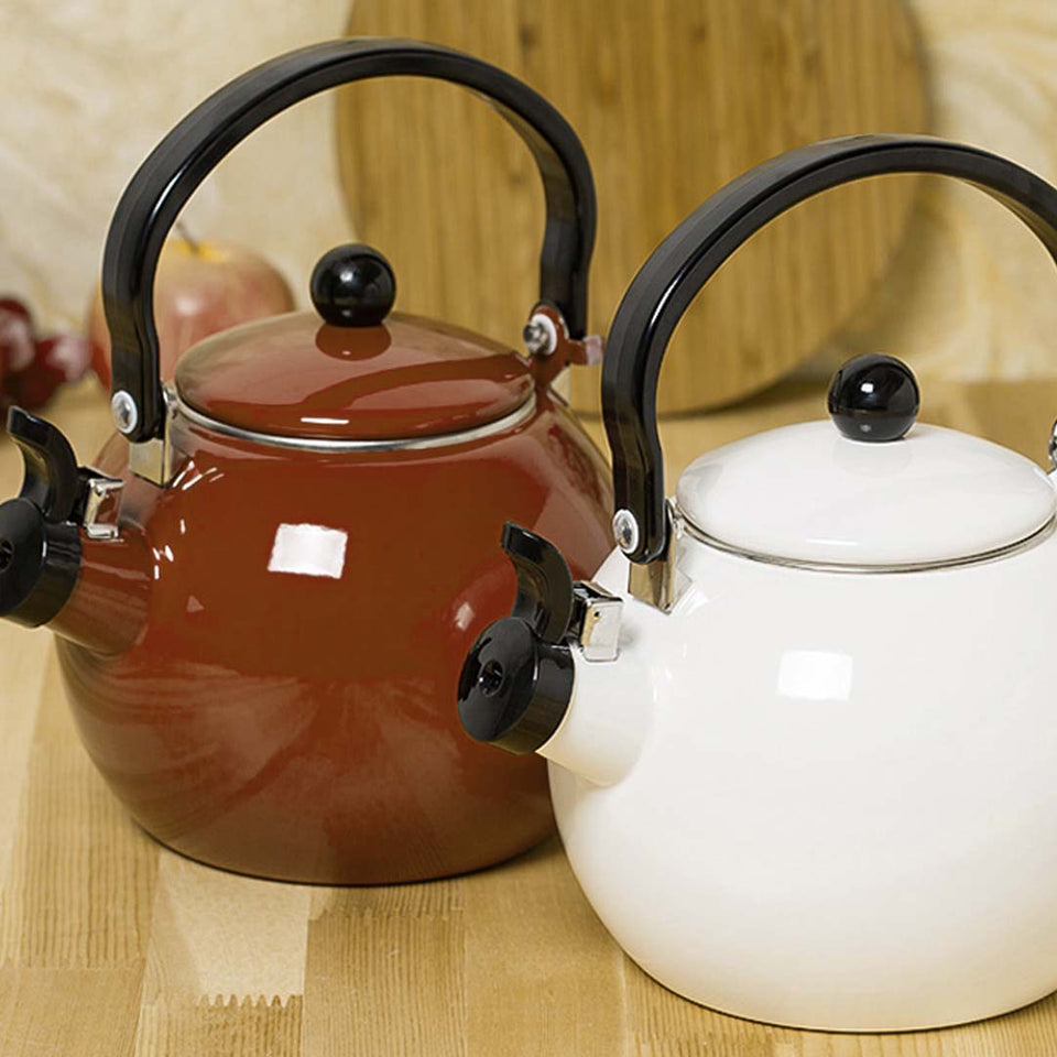 SOGA 2X 2.0 Litre Ceramic Enameled Porcelain Kettle Kitchen Coffee