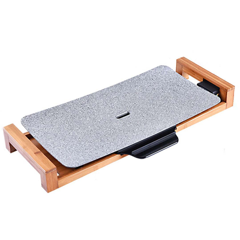 SOGA Electric Ceramic BBQ Grill Non-stick Surface Hot Plate for Indoor & Outdoor Stone