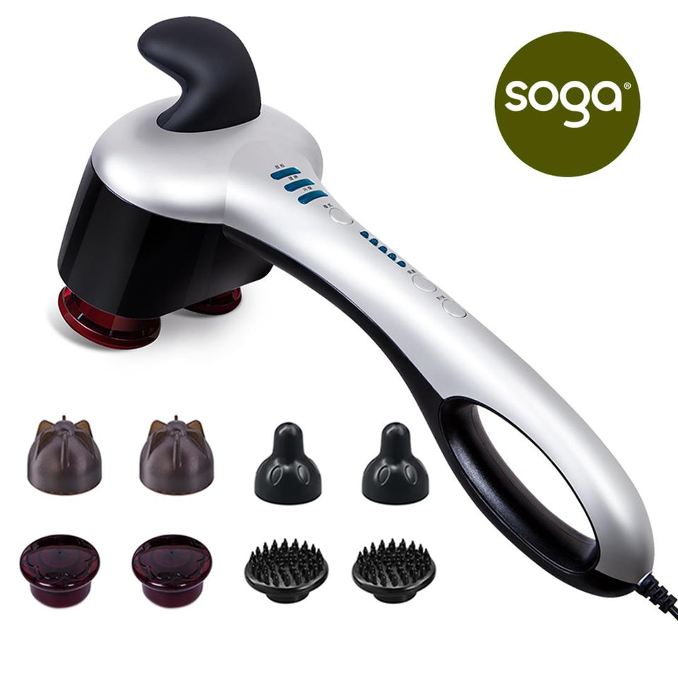 SOGA Portable Handheld Massager Soothing Heat Stimulate Blood Flow Foot Shoulder